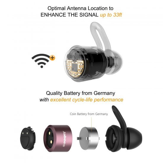 Jabees BTwins Bluetooth Stereo หูฟัง True Wireless Jabees BTwins Bluetooth Stereo หูฟัง True Wireless